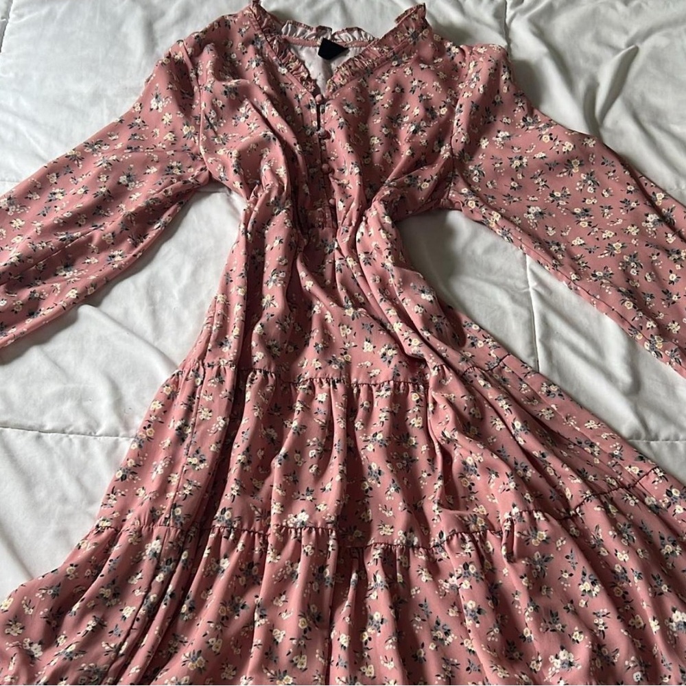 SHEIN Elegant Maxi Dress in Pink